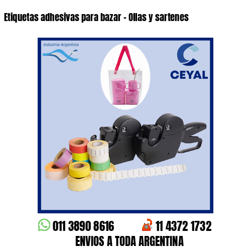 Etiquetas adhesivas para bazar – Ollas y sartenes