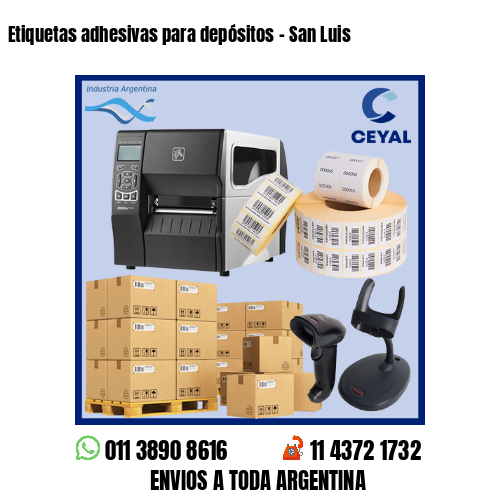 Etiquetas adhesivas para depósitos – San Luis