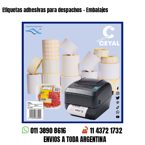 Etiquetas adhesivas para despachos – Embalajes