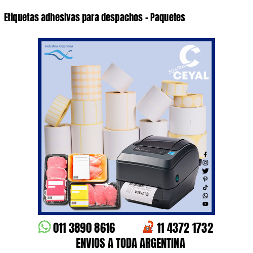 Etiquetas adhesivas para despachos – Paquetes