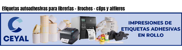 Etiquetas autoadhesivas para librerías - Broches - clips y alfileres