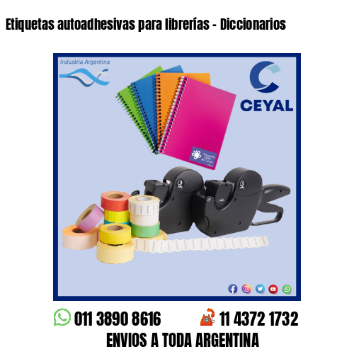 Etiquetas autoadhesivas para librerías – Diccionarios