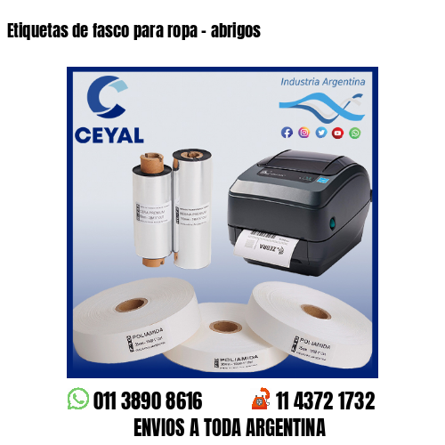 Etiquetas de fasco para ropa – abrigos