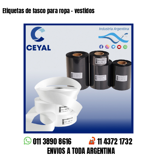 Etiquetas de fasco para ropa – vestidos