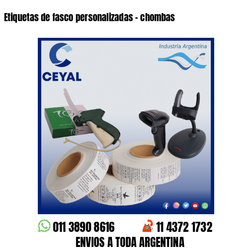 Etiquetas de fasco personalizadas - chombas