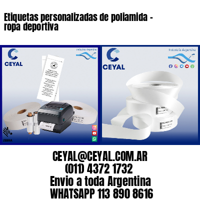 Etiquetas personalizadas de poliamida – ropa deportiva