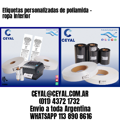 Etiquetas personalizadas de poliamida – ropa interior