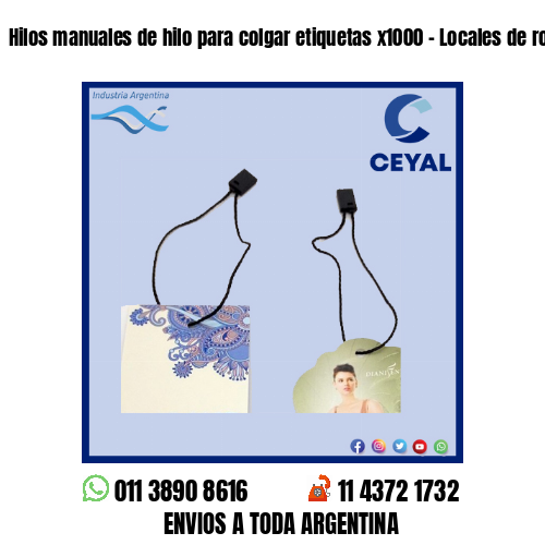 Hilos manuales de hilo para colgar etiquetas x1000 – Locales de ropa