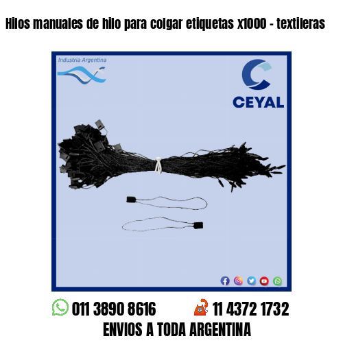 Hilos manuales de hilo para colgar etiquetas x1000 – textileras