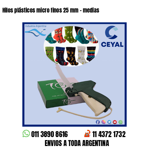 Hilos plásticos micro finos 25 mm – medias