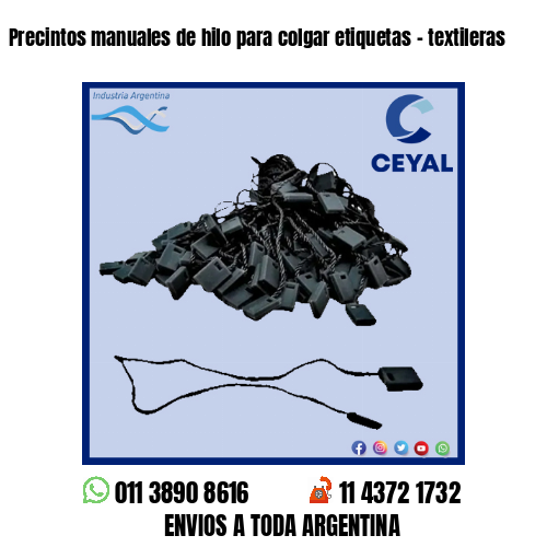 Precintos manuales de hilo para colgar etiquetas – textileras