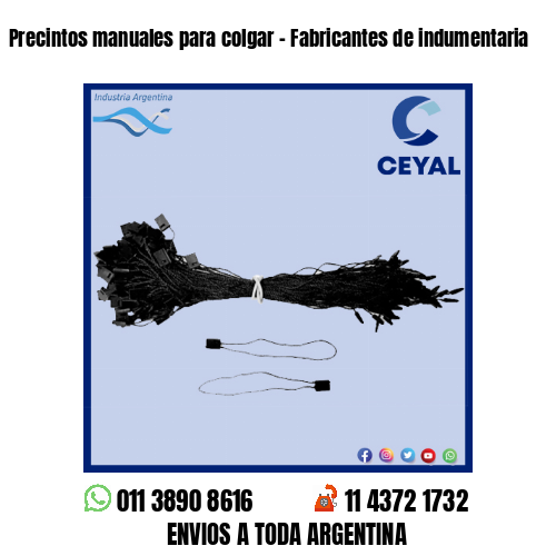 Precintos manuales para colgar – Fabricantes de indumentaria