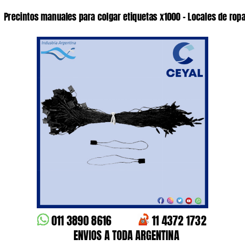 Precintos manuales para colgar etiquetas x1000 – Locales de ropa