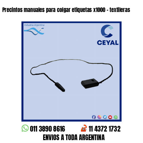 Precintos manuales para colgar etiquetas x1000 – textileras
