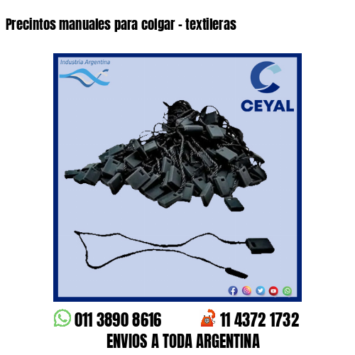 Precintos manuales para colgar – textileras