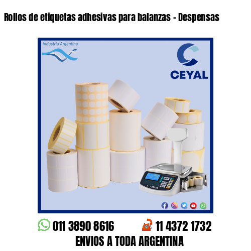 Rollos de etiquetas adhesivas para balanzas – Despensas