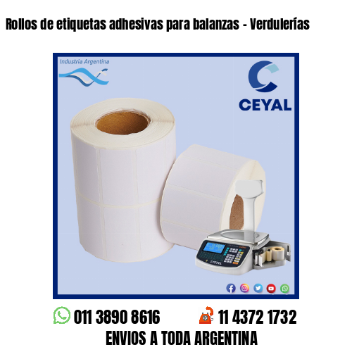 Rollos de etiquetas adhesivas para balanzas – Verdulerías
