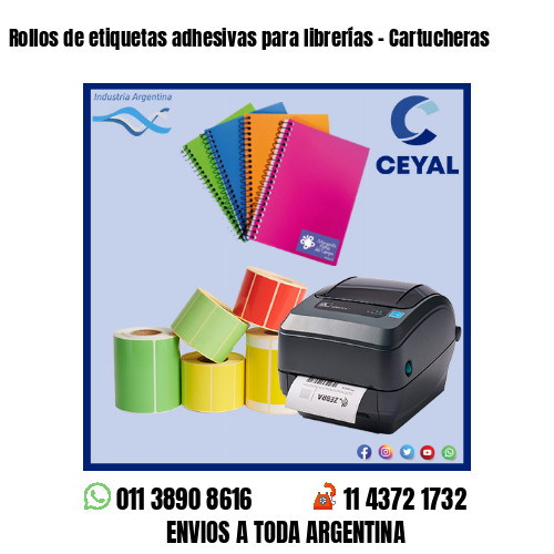 Rollos de etiquetas adhesivas para librerías – Cartucheras