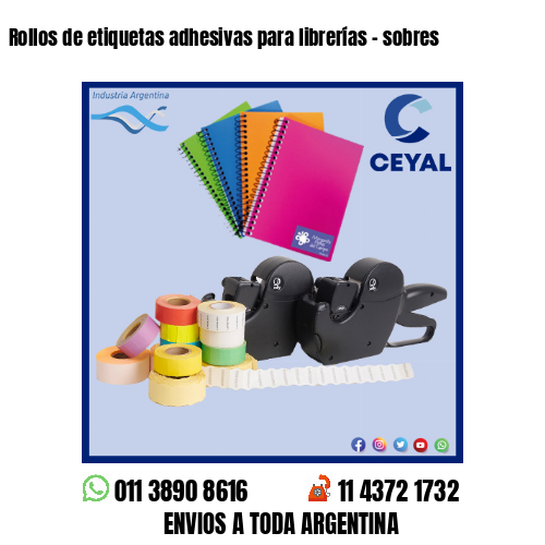 Rollos de etiquetas adhesivas para librerías – sobres