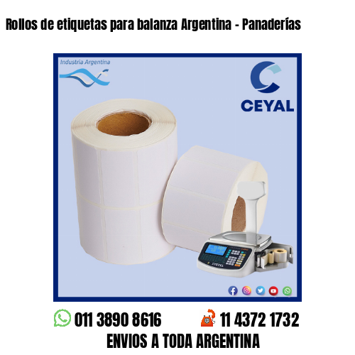 Rollos de etiquetas para balanza Argentina – Panaderías