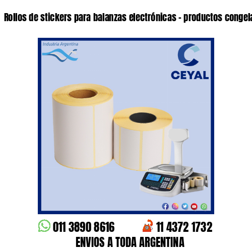 Rollos de stickers para balanzas electrónicas – productos congelados
