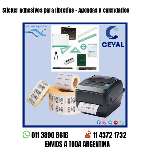 Sticker adhesivos para librerías – Agendas y calendarios