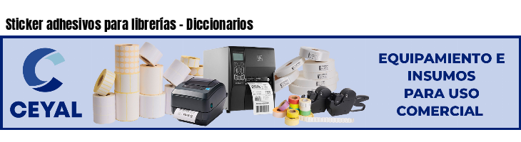 Sticker adhesivos para librerías - Diccionarios