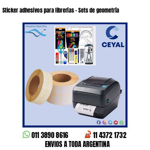 Sticker adhesivos para librerías – Sets de geometría