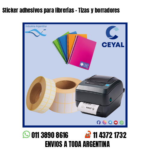 Sticker adhesivos para librerías – Tizas y borradores