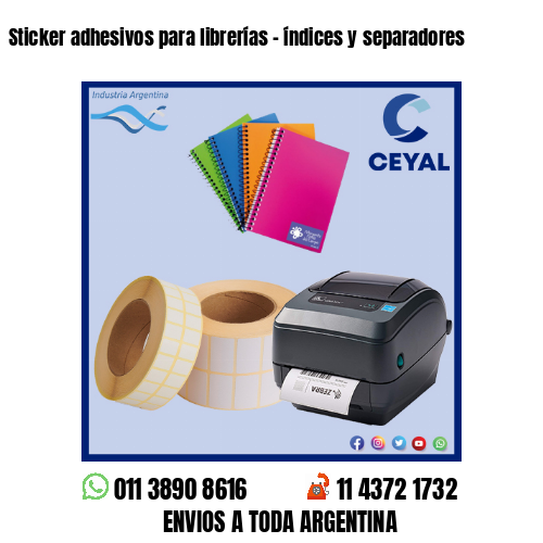 Sticker adhesivos para librerías – índices y separadores