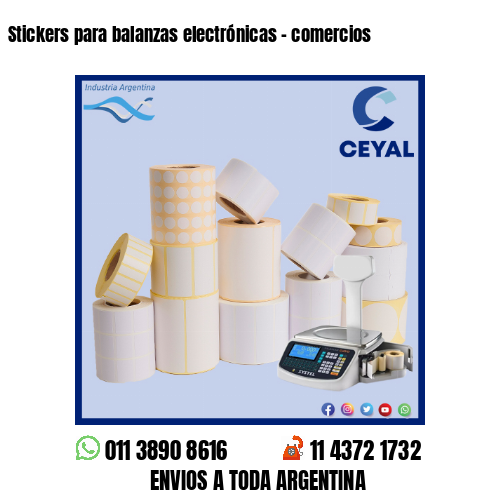 Stickers para balanzas electrónicas – comercios