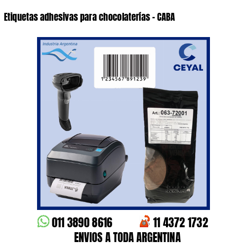 Etiquetas adhesivas para chocolaterías – CABA