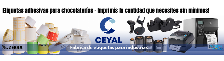Etiquetas adhesivas para chocolaterías - Imprimís la cantidad que necesites sin mínimos!
