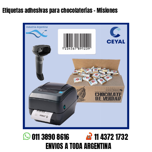 Etiquetas adhesivas para chocolaterías – Misiones