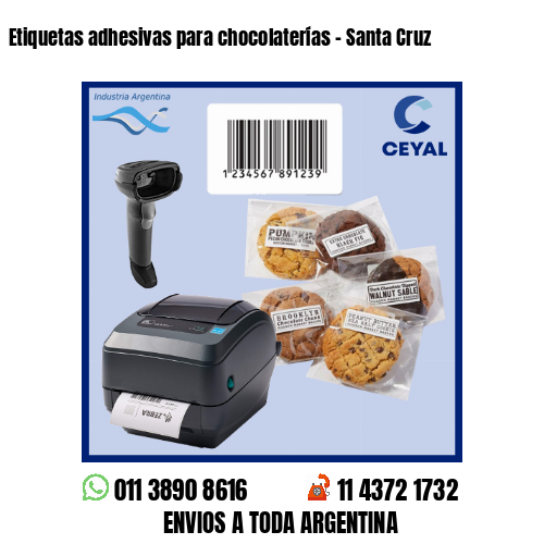 Etiquetas adhesivas para chocolaterías – Santa Cruz