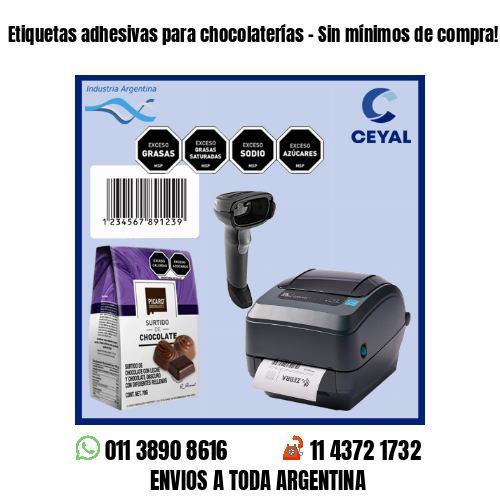 Etiquetas adhesivas para chocolaterías – Sin mínimos de compra!