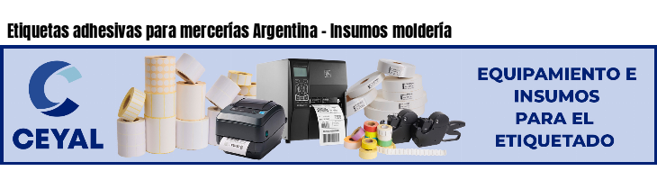 Etiquetas adhesivas para mercerías Argentina - Insumos moldería
