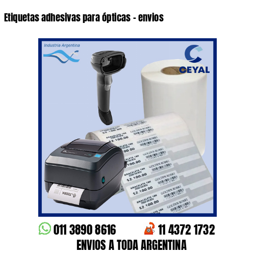 Etiquetas adhesivas para ópticas – envios
