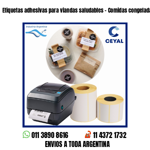 Etiquetas adhesivas para viandas saludables – Comidas congeladas