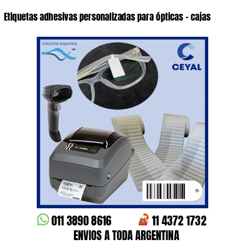 Etiquetas adhesivas personalizadas para ópticas – cajas