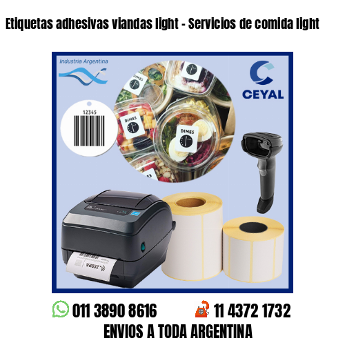 Etiquetas adhesivas viandas light – Servicios de comida light