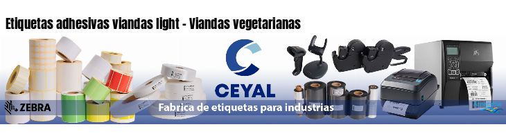 Etiquetas adhesivas viandas light - Viandas vegetarianas