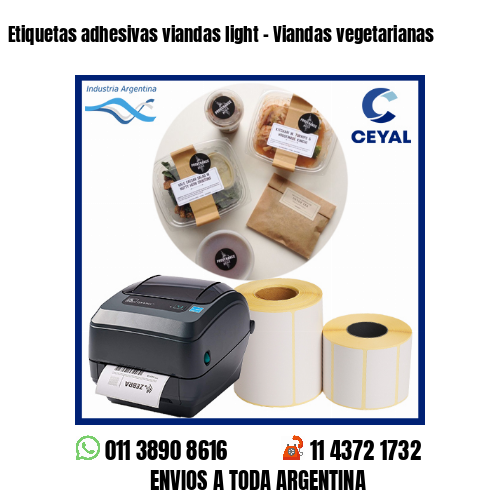 Etiquetas adhesivas viandas light – Viandas vegetarianas