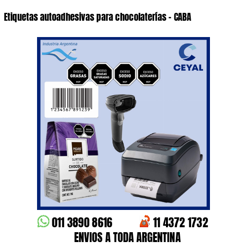 Etiquetas autoadhesivas para chocolaterías – CABA