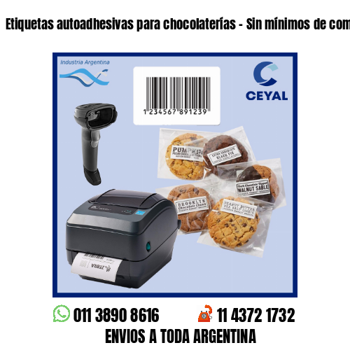 Etiquetas autoadhesivas para chocolaterías – Sin mínimos de compra!
