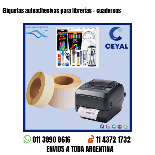 Etiquetas autoadhesivas para librerías – cuadernos