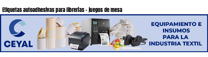 Etiquetas autoadhesivas para librerías - juegos de mesa