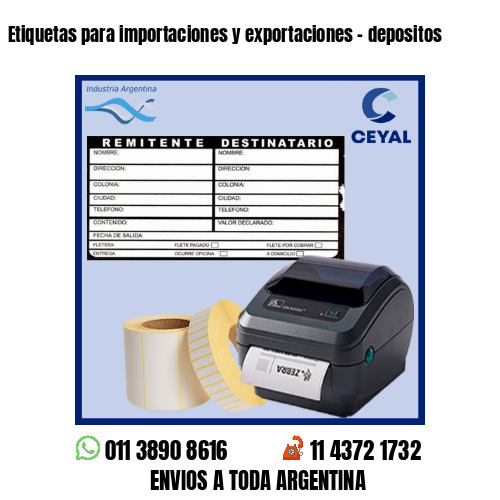 Etiquetas para importaciones y exportaciones – depositos