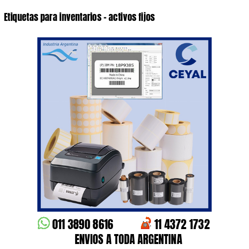 Etiquetas para inventarios – activos fijos