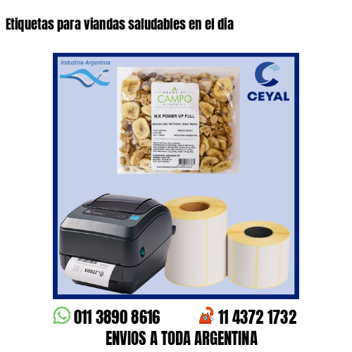 Etiquetas para viandas saludables en el dia